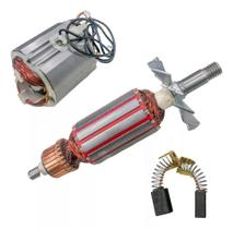 Induzido + Bobina + E. Carvão P/ Plaina Makita 1900 110v Induzido + Bobina + E. Carvão P/ Plaina Makita 1900 110v
