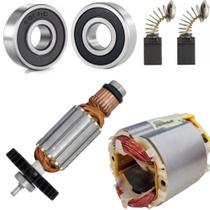 Induzido + bobina + rolamento 608 + rolamento 629 + par Escova De Carvão 4100nh - 220V