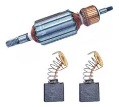 Induzido + Carvão P/ Martelo 30kg Makita Hm1801 /hm1810 220v Induzido + Carvão P/ Martelo 30kg Makita Hm1801 /hm1810 220v