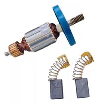 Induzido + E. Carvão Compatível Martelo Makita Hm-0810 220v Induzido + E. Carvão Compatível Martelo Makita Hm-0810 220v