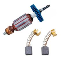 Induzido + E. Carvão P/ Furadeira Makita Hp1630 /1631 110v