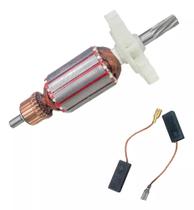 Induzido + E. Carvão P/ Martelete Bosch 11253 Gbh2-26 220v Induzido + E. Carvão P/ Martelete Bosch 11253 Gbh2-26 220v