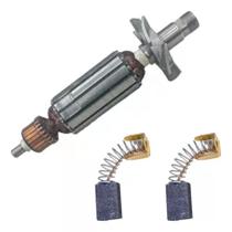 Induzido + Escova Carvão Compatível Tupia Makita 3700b 110v