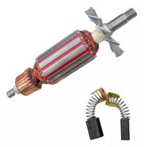 Induzido + Escova De Carvão P/ Plaina Makita 1900 110v Induzido + Escova De Carvão P/ Plaina Makita 1900 110v