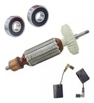 Induzido+ Escova+ Rolamento P/ Esmerilhadeira 9557/9556 220v