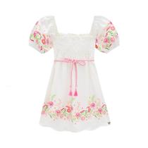 Infanti Vestido Polylin Floral Branco