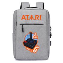 Infantil Mochila Escolar Gamer com Interface USB Estilo Video Game Antigo Estampa 8 Bits Divertida