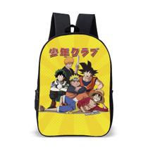 Infantil Mochila Unissex Escolar com Tema Varios Animes One Naru Dragon para Menina e Menino Estampada Aulas Diárias