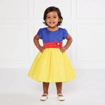 Infantil Vestido Branca De Neve Princesa Luxo Festa Tema