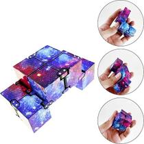 Infinity Cube Fidget Toy Cubo Galáxia Nebula Azul Estrelado Passatempo Mão Foco Pronta Entrega Já Top Já Já Já Já