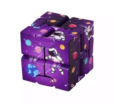 Infinity Cube Fidget Toy Cubo Infinito Astronauta Roxo