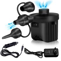 Inflador Bomba De Ar Elétrica Colchão Inflável Bivolt 12V 3 Bicos GT170902-1/2 - Lorben
