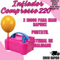 Inflador Compressor 220v Bomba Balões Bexigas 2 Bicos Festas Inflador Compressor 220v Bomba Balões Bexigas 2 Bicos Festas