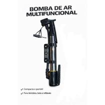 Inflador Manual Portátil Alta Pressão para Pneus de Bike e Bola Inflador Manual Portátil Alta Pressão para Pneus de Bike e Bola