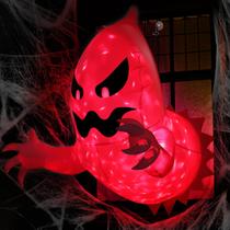 Infláveis de Halloween TURNMEON Rotating Fire Flame Ghost de 4 pés Infláveis de Halloween TURNMEON Rotating Fire Flame Ghost de 4 pés