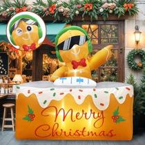 Inflável de Natal para Área Externa OurWarm 183 cm DJ Gingerbread Inflável de Natal para Área Externa OurWarm 183 cm DJ Gingerbread
