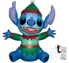 Inflável Stitch Elfo com Luz LED 137 cm Inflável Stitch Elfo com Luz LED 137 cm
