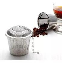 Infusor Chá Cesta Inox C/ Corrente Reforçado 4,5 X 4 Cm Infusor Chá Cesta Inox C/ Corrente Reforçado 4,5 X 4 Cm