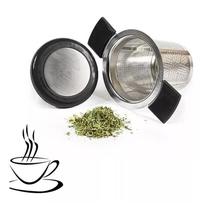 Infusor Chá Coador Em Aço Inoxidável Tipo Cesta Alça Tea