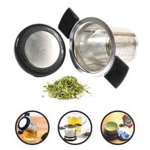 Infusor Chá Coador Em Aço Inoxidável Tipo Cesta Alça Tea - Uny gift