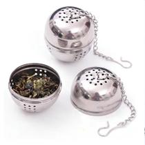 Infusor Chá Inox Cesta Com Corrente Ervas Individual Infusor Chá Inox Cesta Com Corrente Ervas Individual