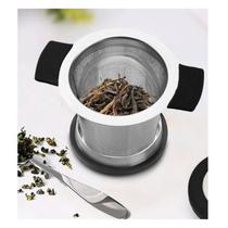 Infusor De Chá Coador Em Aço Inoxidável Com Alça Silicone Tea Individual Filtro Inox Mergulhador Copo Canecas - Uny Gift