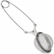 Infusor de chá de inox articulado para caneca 15cm de cozinha cha café com cabo longo prata cinza resistente coador Infusor de chá de inox articulado para caneca 15cm de cozinha cha café com cabo longo prata cinza resistente coador
