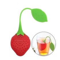 Infusor De Chá Ervas Mergulhador Filtro Difusor Em Silicone - Morango Infusor De Chá Ervas Mergulhador Filtro Difusor Em Silicone - Morango
