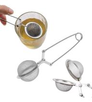 Infusor De Chá Inox Coador Peneira Ervas Individual Com Cabo
