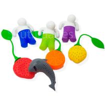 Infusor De Chá Silicone 7 Unidades Modelos Variados Coador Infusor De Chá Silicone 7 Unidades Modelos Variados Coador