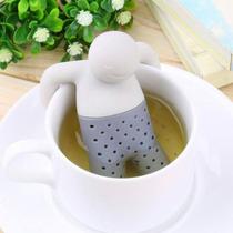 Infusor de Chá Silicone Boneco Coador Filtro Ervas Difusor Cozinha Tea