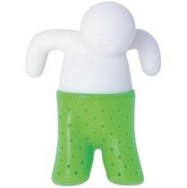 Infusor de Chá Silicone Verde bonequinho 8,5X4,5X3,5cm Infusor de Chá Silicone Verde bonequinho 8,5X4,5X3,5cm