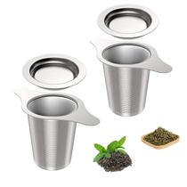 Infusor de filtro de chá Amlits em aço inoxidável 18/8 2 unidades Infusor de filtro de chá Amlits em aço inoxidável 18/8 2 unidades