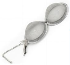 Infusor Em Inox Para Chá Mini Peneira Coador Com Corrente