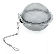Infusor Inox Para Chás Mini Peneira Coador C/ Corrente Ervas