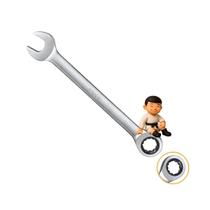 Ingco chave combinada com catraca 10mm em aco cr-v