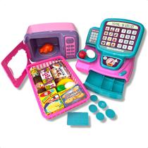 ini Mercadinho Infantil + Caixa Registradora e Microondas de Brinquedo ini Mercadinho Infantil + Caixa Registradora e Microondas de Brinquedo