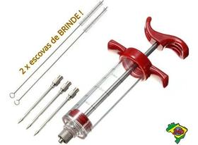 Injetor De Temperos Seringa 3 Agulhas Inox Carne Aves Frango