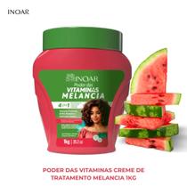 Inoar Creme de Tratamento Poder das Vitaminas - Hidratante Nutritivo Melancia 1Kg