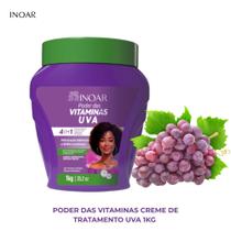 Inoar Creme de Tratamento Poder das Vitaminas - Hidratante Nutritivo Uva 1Kg Inoar Creme de Tratamento Poder das Vitaminas - Hidratante Nutritivo Uva 1Kg
