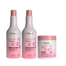 Inoar Glycolic Force Kit 3 Produtos 500ml