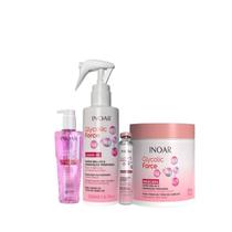 Inoar Glycolic Force Kit Tratamento 4 Produtos