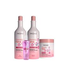 Inoar Glycolic Force Kit Tratamento 4 Produtos Inoar Glycolic Force Kit Tratamento 4 Produtos