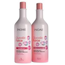 Inoar kit glycolic force shampoo 1lt+ condicionador 800ml Inoar kit glycolic force shampoo 1lt+ condicionador 800ml