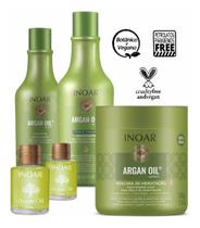 Inoar Kit Sh + Cond. Argan 500ml + Masc. 500g + 2 Oil