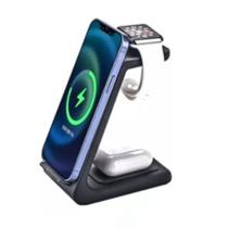 Inova Carregador de Indução 3 em 1 - Elegant Carregador de Indução 3 Unidades, Compatível com iPhone