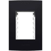 Inova Class Placa 4X2 3 Seções Preto Ebano Fosco