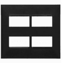 Inova Class Placa 4x4 2 Seções + 2 Seções Distanciadas Preto - ALUMBRA
