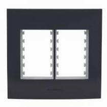 Inova Class Placa 4x4 3 Seções + 3 Seções Preto Ebano Fosco - ALUMBRA
