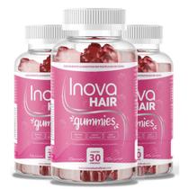 Inova Hair Gummies Tratamento 3 Meses Cabelo E Unha 30 Gomas